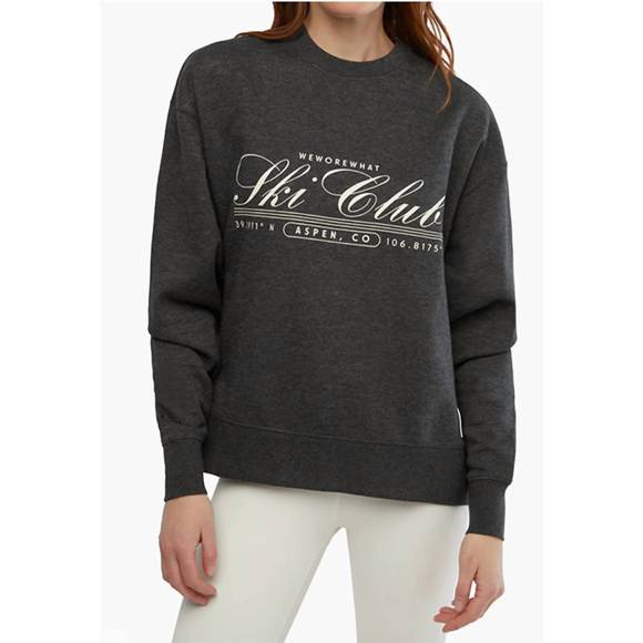 WE WORE WHAT Sweaters - NEW WE WORE WHAT ski club sweatshirt in grey